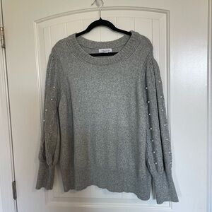 Liz Claiborne gray pearl pullover sweater size 1X